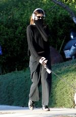 KAIA GERBER Out with Her Dog in Los Angeles 02/07/2023