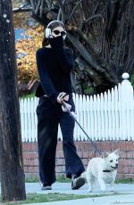 KAIA GERBER Out with Her Dog in Los Angeles 02/07/2023