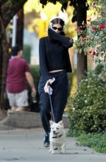 KAIA GERBER Out with Her Dog in Los Angeles 02/07/2023