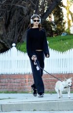 KAIA GERBER Out with Her Dog in Los Angeles 02/07/2023