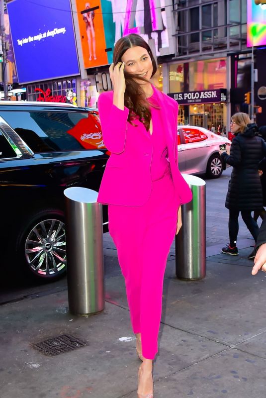 KARLIE KLOSS Out and About in New York 02/14/2023