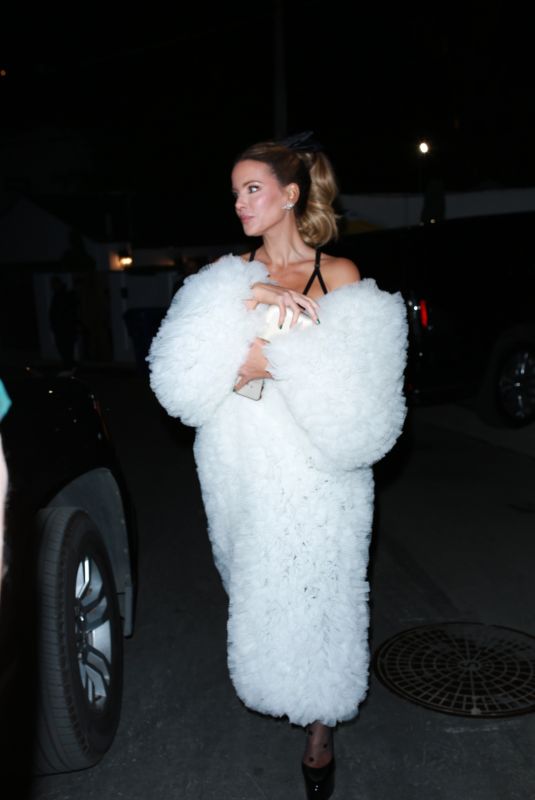 KATE BECKINSALE Arrives at a Grammy Party at a Private Residence in Los Angeles 02/03/2023