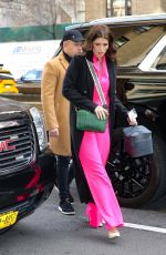 KATHERINE SCHWARZENEGGER Arrives at Her Hotel in New York 02/07/2023