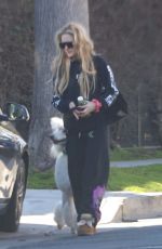 KATHRYN NEWTON Out with Her Dog in Los Angeles 02/09/2022