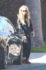 KATHRYN NEWTON Out with Her Dog in Los Angeles 02/09/2022