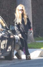 KATHRYN NEWTON Out with Her Dog in Los Angeles 02/09/2022