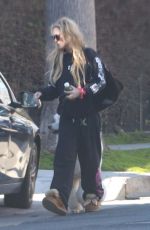 KATHRYN NEWTON Out with Her Dog in Los Angeles 02/09/2022