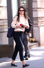 KATIE HOLMES Heading to Matinee Performance of The Wanderers in New York 02/11/2023