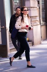 KATIE HOLMES Heading to Matinee Performance of The Wanderers in New York 02/11/2023