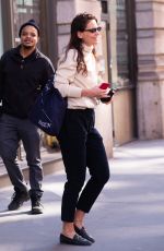 KATIE HOLMES Heading to Matinee Performance of The Wanderers in New York 02/11/2023