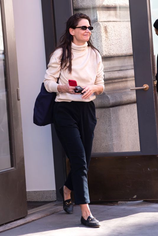 KATIE HOLMES Heading to Matinee Performance of The Wanderers in New York 02/11/2023