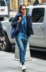 KATIE HOLMES Out and About in New York 02/22/2023