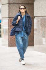 KATIE HOLMES Out and About in New York 02/22/2023