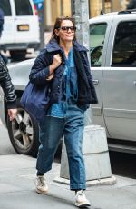KATIE HOLMES Out and About in New York 02/22/2023