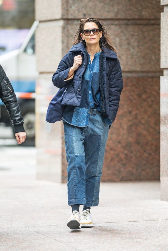 KATIE HOLMES Out and About in New York 02/22/2023