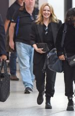 KYLIE MINOGUE Arrives Back in Melbourne 02/26/2023