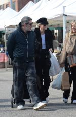 LAETICIA HALLYDAY and Jalil Lespert at aFarmers Market in Los Angeles 01/29/2023
