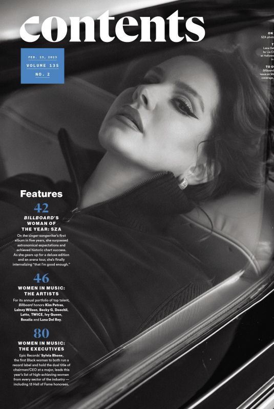 LANA DEL REY in Billboard Magazine, February 2023