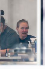 LARA BINGLE Leaves a Salon in New York 02/09/2023