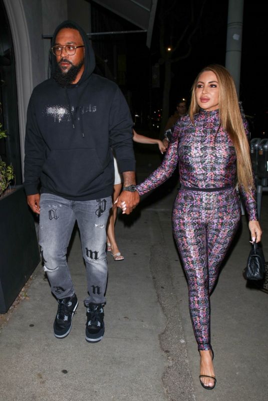LARSA PIPPEN and Marcus Jordan Out for Valentine’s Day Dinner at Craig’s in West Hollywood 02/14/2023