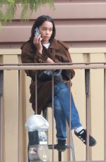 LAURA HARRIER and Sam Jarou Out for Lunch in Los Feliz 02/13/2023
