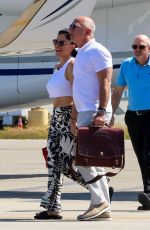 LAUREN SANCHEZ and Jeff Bezos Arrives in Miami 02/25/2023