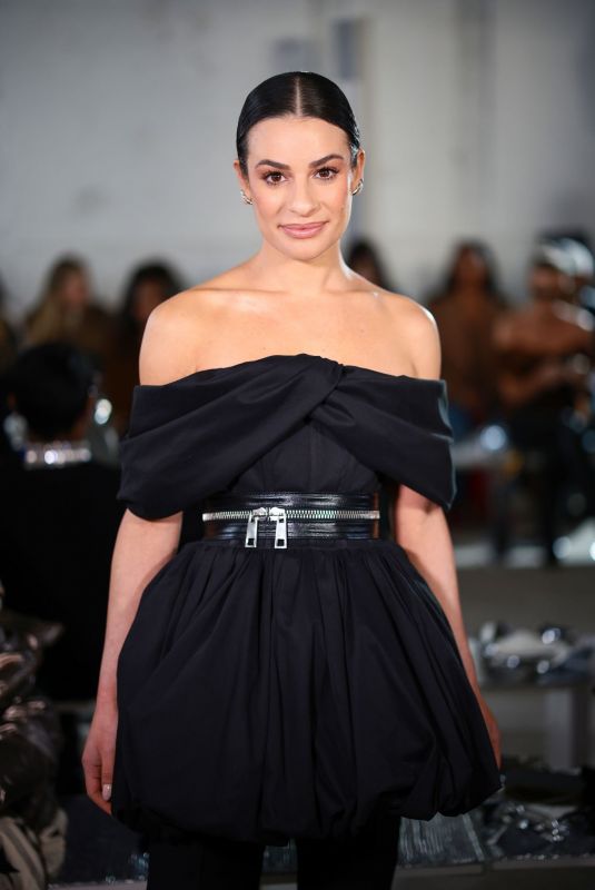 LEA MICHELE at Brandon Maxwell Show at New York Fashion Week 02/14/2023