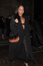 LEIGH-ANNE PINNOCK Leaves Chiltern Firehouse in London 02/25/2023