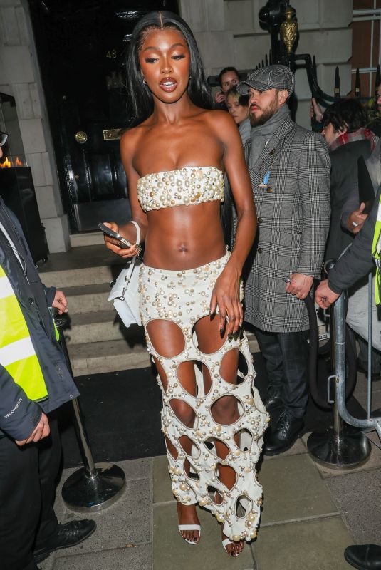 LEOMIE ANDERSON Leaves Bafta Awards Afterparty in London 02/19/2023