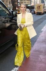 LEONIE HANNE Arrives at Brandon Maxwell Show at New York Fashion Week 02/14/2023