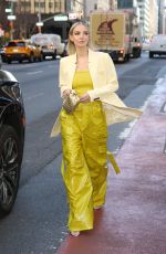 LEONIE HANNE Arrives at Brandon Maxwell Show at New York Fashion Week 02/14/2023
