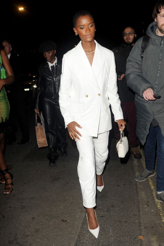 LETITIA WRIGHT Leaves British Vogue and Tiffany & Co. Party in London 02/19/2023