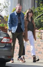 LILY COLLINS and Charlie McDowell at All Time Restaurant in Los Angeles 02/17/2023
