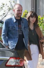 LILY COLLINS and Charlie McDowell at All Time Restaurant in Los Angeles 02/17/2023