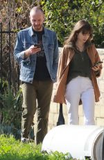 LILY COLLINS and Charlie McDowell at All Time Restaurant in Los Angeles 02/17/2023