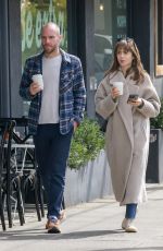LILY COLLINS and Charlie McDowell on a Valentine