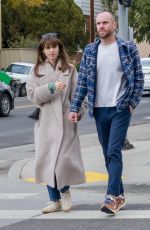 LILY COLLINS and Charlie McDowell on a Valentine
