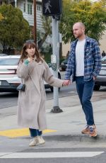LILY COLLINS and Charlie McDowell on a Valentine