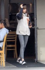 LILY COLLINS and Oliver Cooper Out for Lunch with Friends in Beverly Hills 02/18/2023