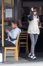 LILY COLLINS and Oliver Cooper Out for Lunch with Friends in Beverly Hills 02/18/2023