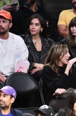 LILY COLLINS at a Lakers Game in Los Angeles 02/23/2023