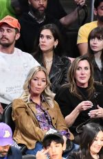 LILY COLLINS at a Lakers Game in Los Angeles 02/23/2023