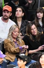 LILY COLLINS at a Lakers Game in Los Angeles 02/23/2023