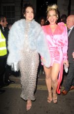 LILY JAMES and BILLIE PIPER Leaves British Vogue and Tiffany & Co. Party in London 02/19/2023