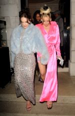 LILY JAMES and BILLIE PIPER Leaves British Vogue and Tiffany & Co. Party in London 02/19/2023