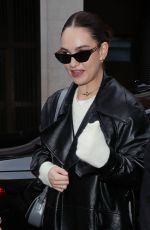 LILY JAMES Arrives at BBC Radio 2 Studios in London 02/24/2023