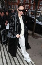 LILY JAMES Arrives at BBC Radio 2 Studios in London 02/24/2023