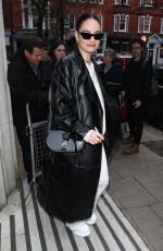 LILY JAMES Arrives at BBC Radio 2 Studios in London 02/24/2023