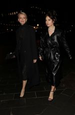 LILY JAMES Arrives at Edward Enninful