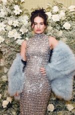 LILY JAMES at British Vogue and Tiffany & Co. Fashion and Film Party in London 02/19/2023